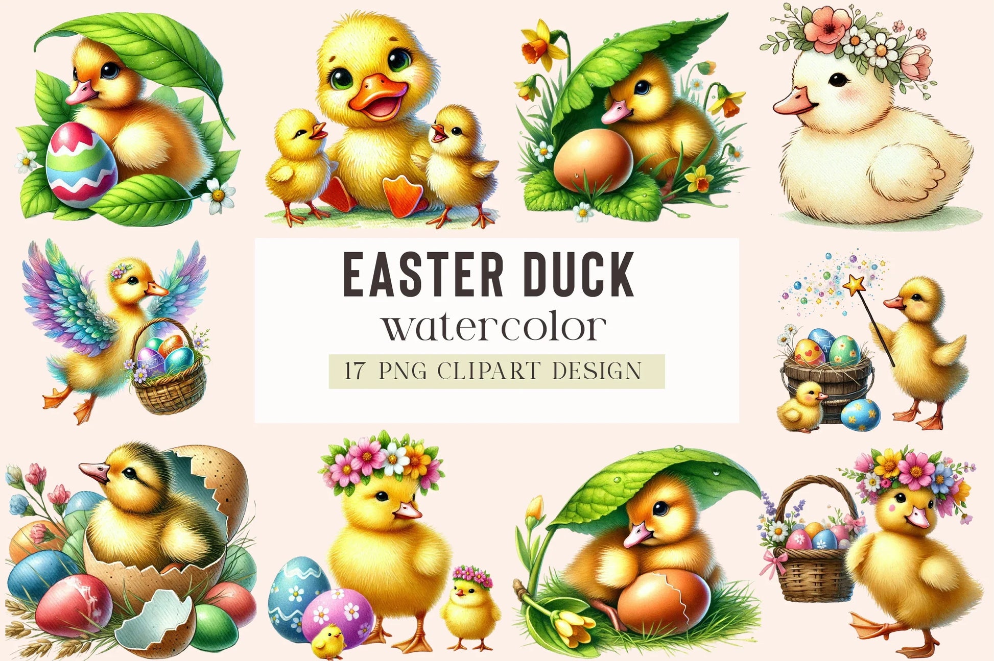 Easter Duck Clipart Bundle - CraftNest - Digital Crafting and Art