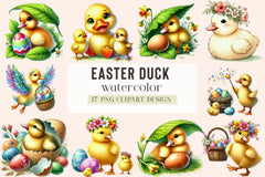 Easter Duck Clipart Bundle - CraftNest - Digital Crafting and Art