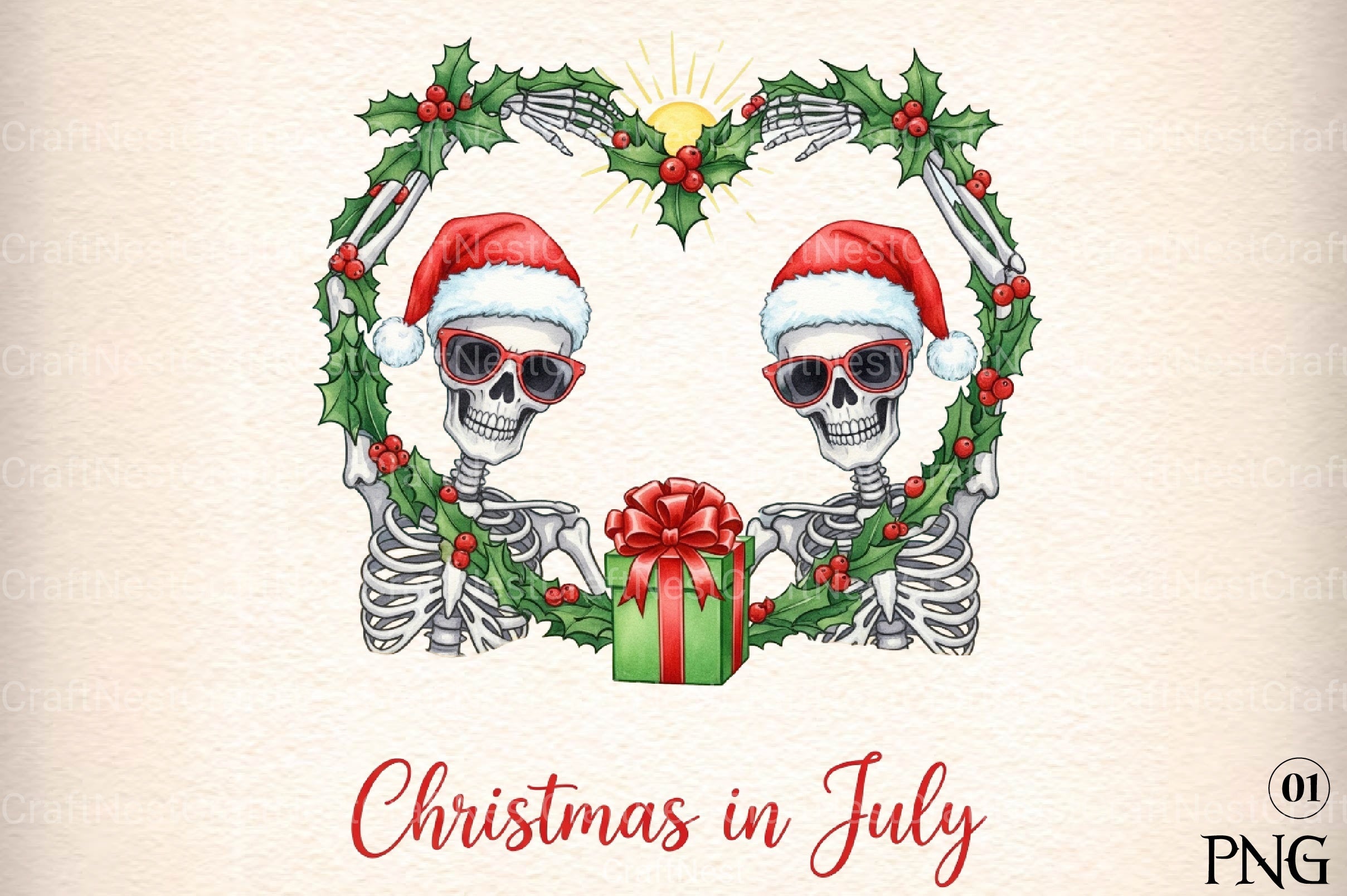 Christmas in July Funny Clipart Bundle 2 - CraftNest - Digital Crafting and Art
