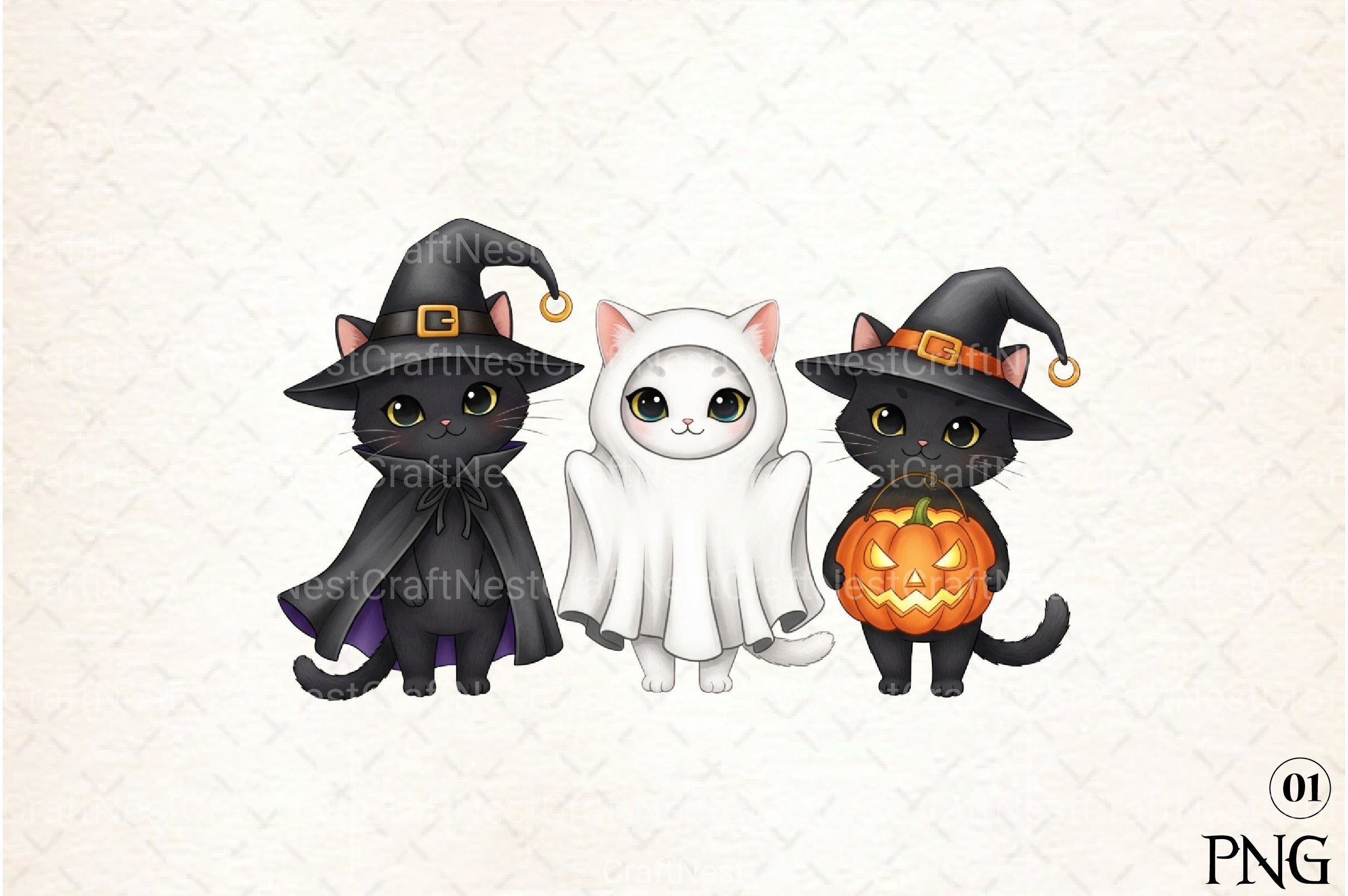 Halloween Cat Clipart Bundle 13 - CraftNest - Digital Crafting and Art