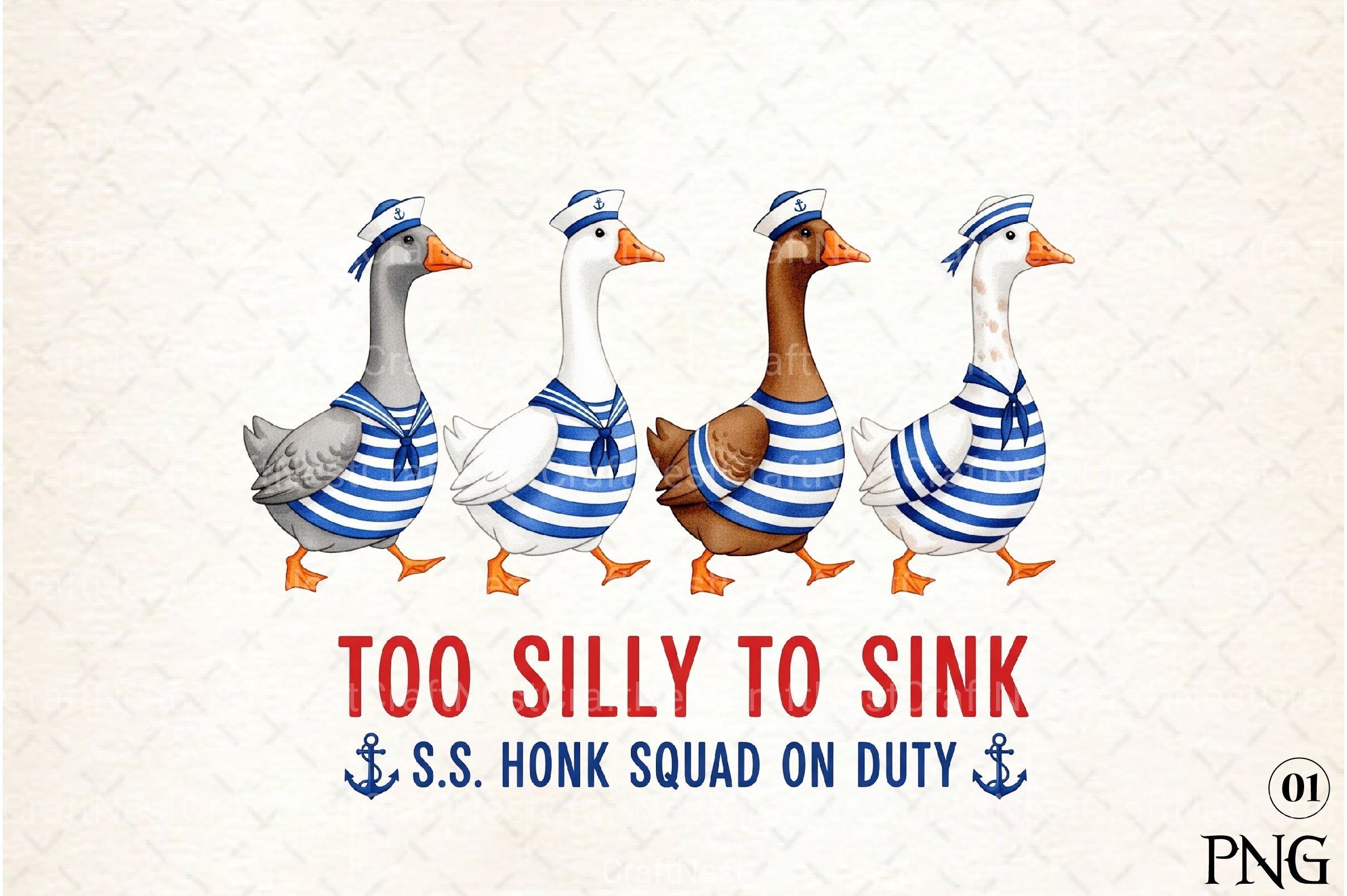 Summer Goose Clipart Bundle 1 - CraftNest - Digital Crafting and Art