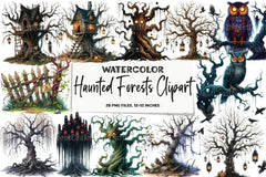 Haunted Forests Clipart Bundle - CraftNest - Digital Crafting and Art