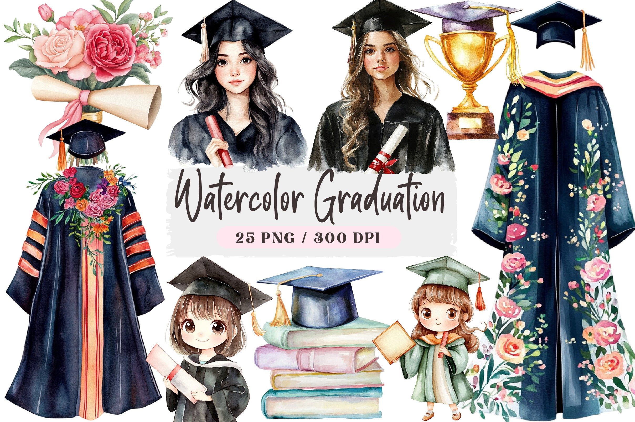 Graduation Clipart Bundle