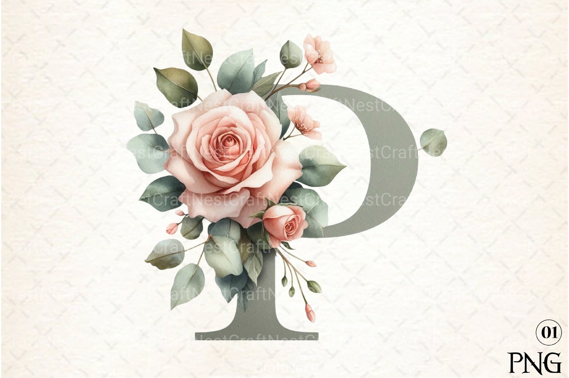 Floral Alphabet Clipart Bundle 23 - CraftNest - Digital Crafting and Art