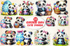 Easter Day Cute Panda Clipart Bundle