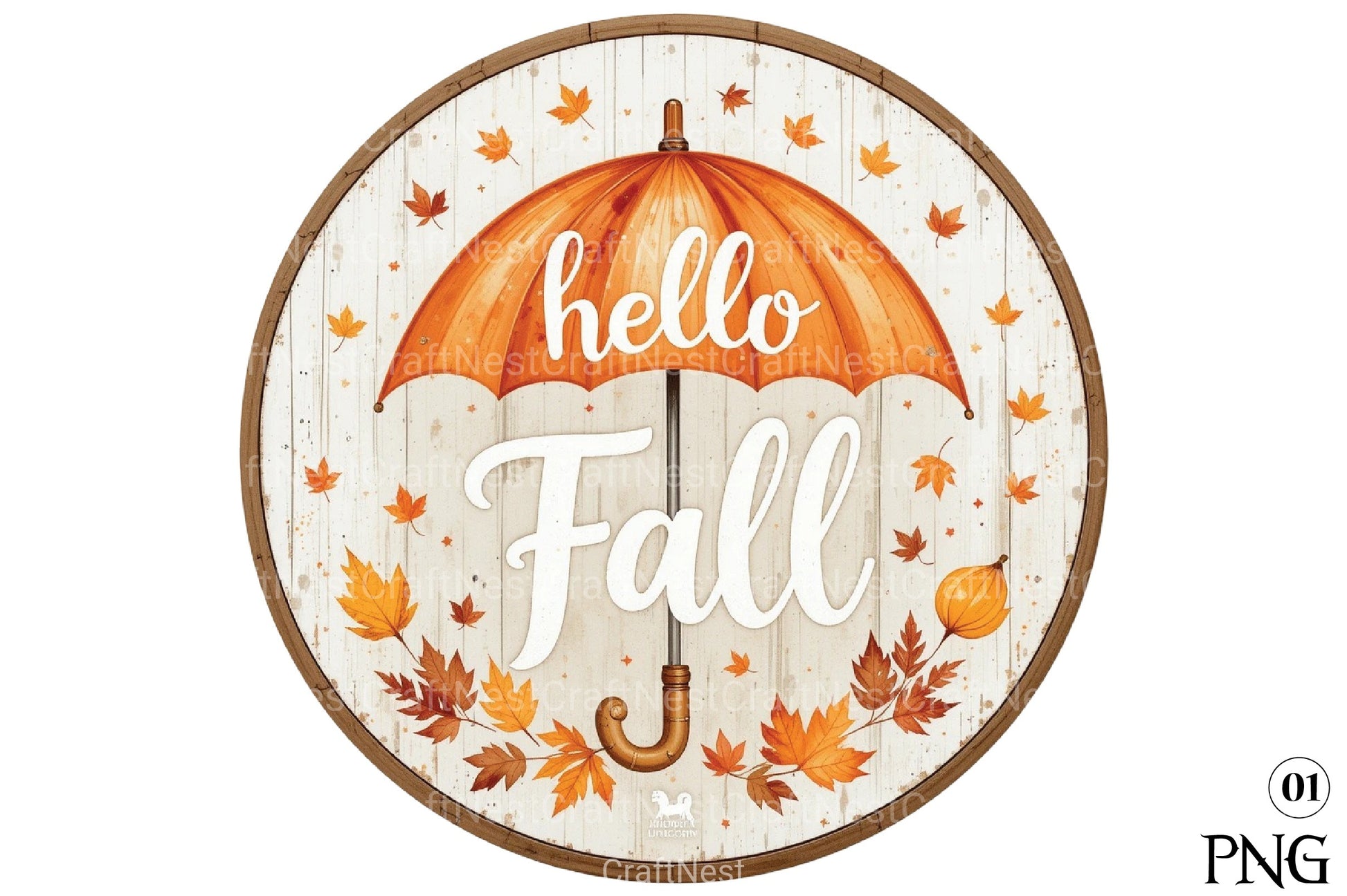 Hello Fall Umbrella Clipart Bundle - CraftNest - Digital Crafting and Art
