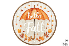 Hello Fall Umbrella Clipart Bundle - CraftNest - Digital Crafting and Art