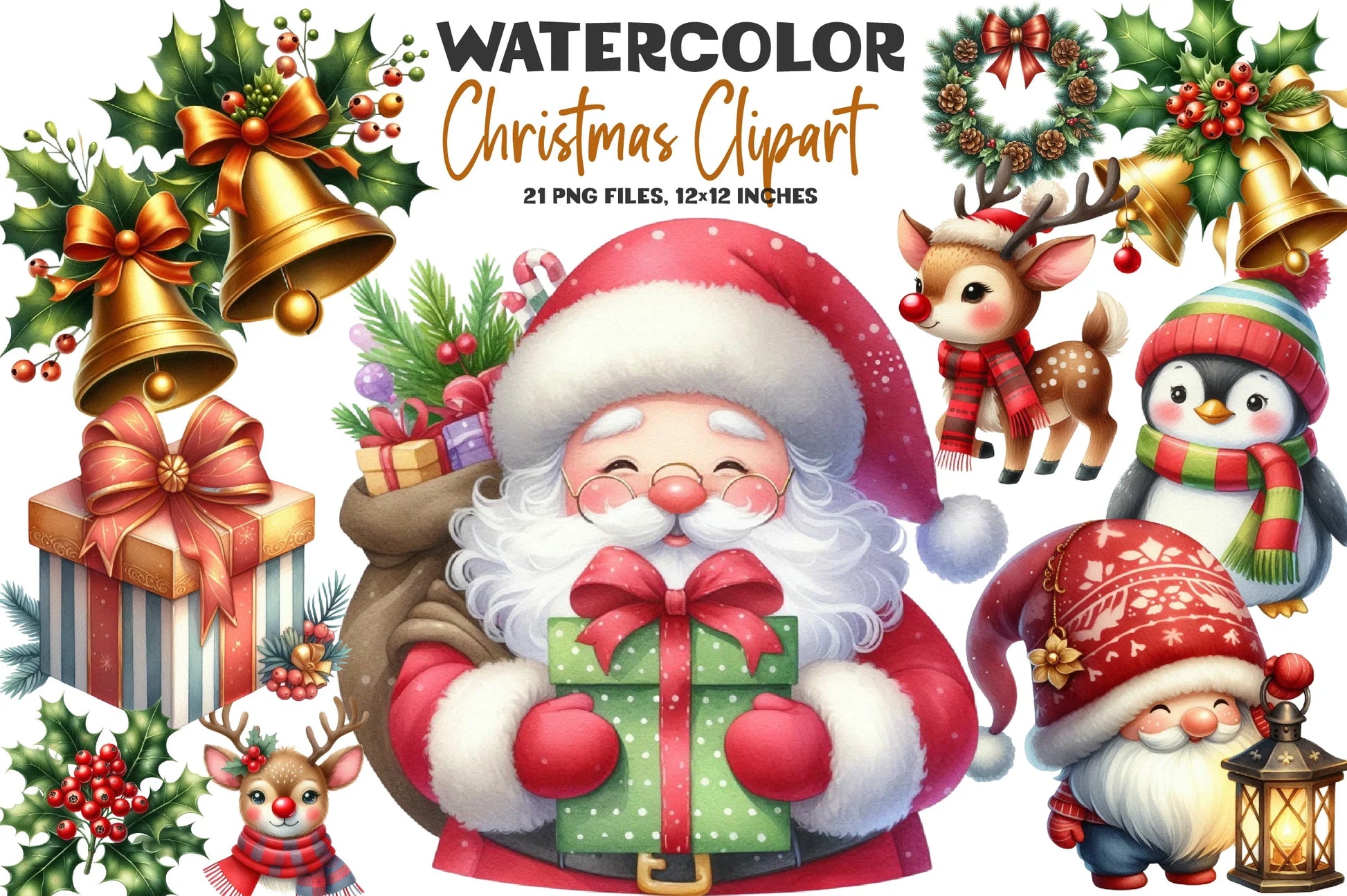 Christmas Design Clipart Bundle - CraftNest - Digital Crafting and Art