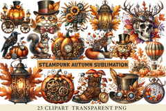 Steampunk Autumn Clipart - CraftNest - Digital Crafting and Art