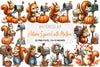 Autumn Squirrel Mailbox Clipart Bundle