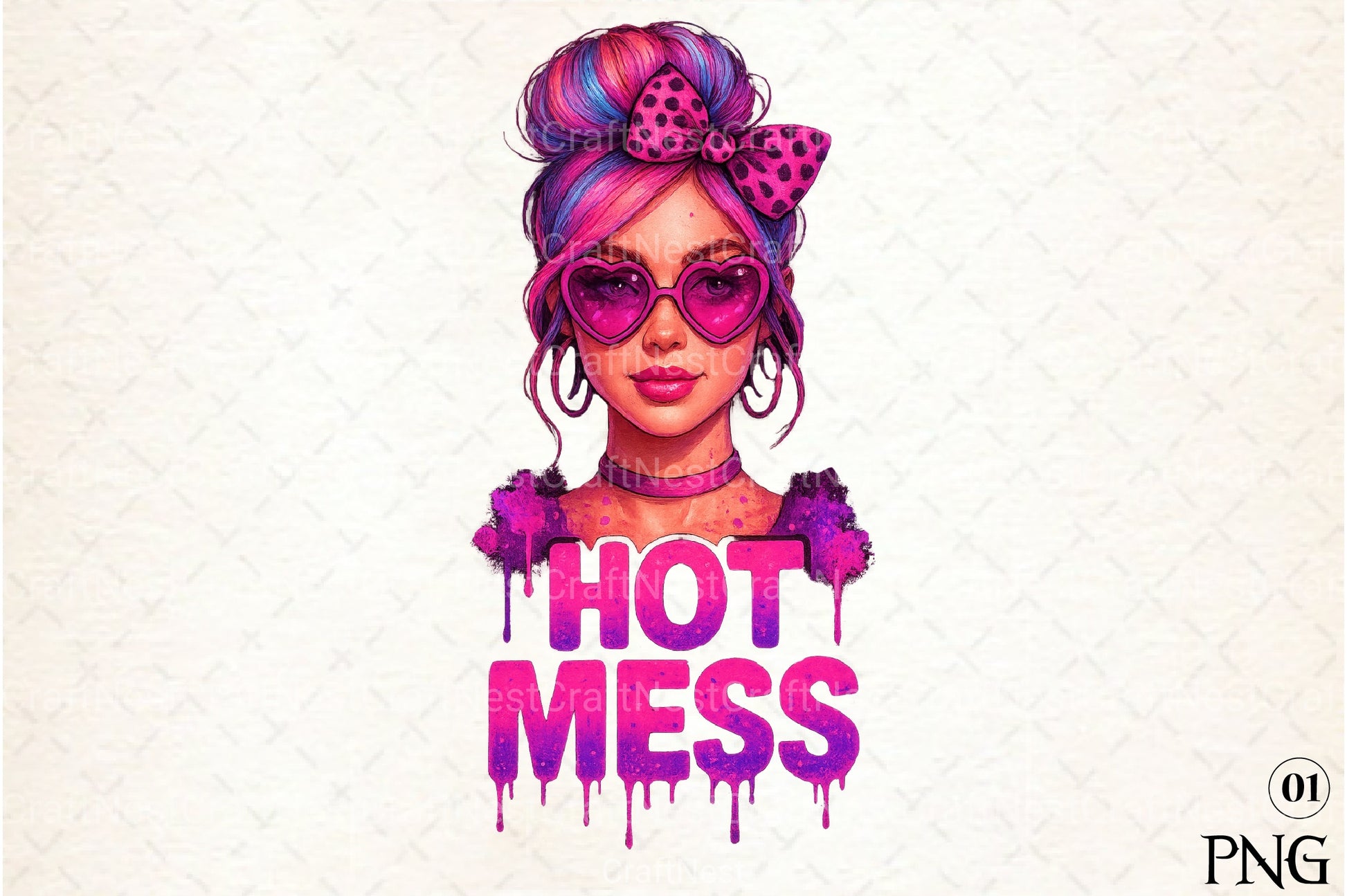 Pink Glitter Mom Leopard Print Clipart Bundle - CraftNest - Digital Crafting and Art