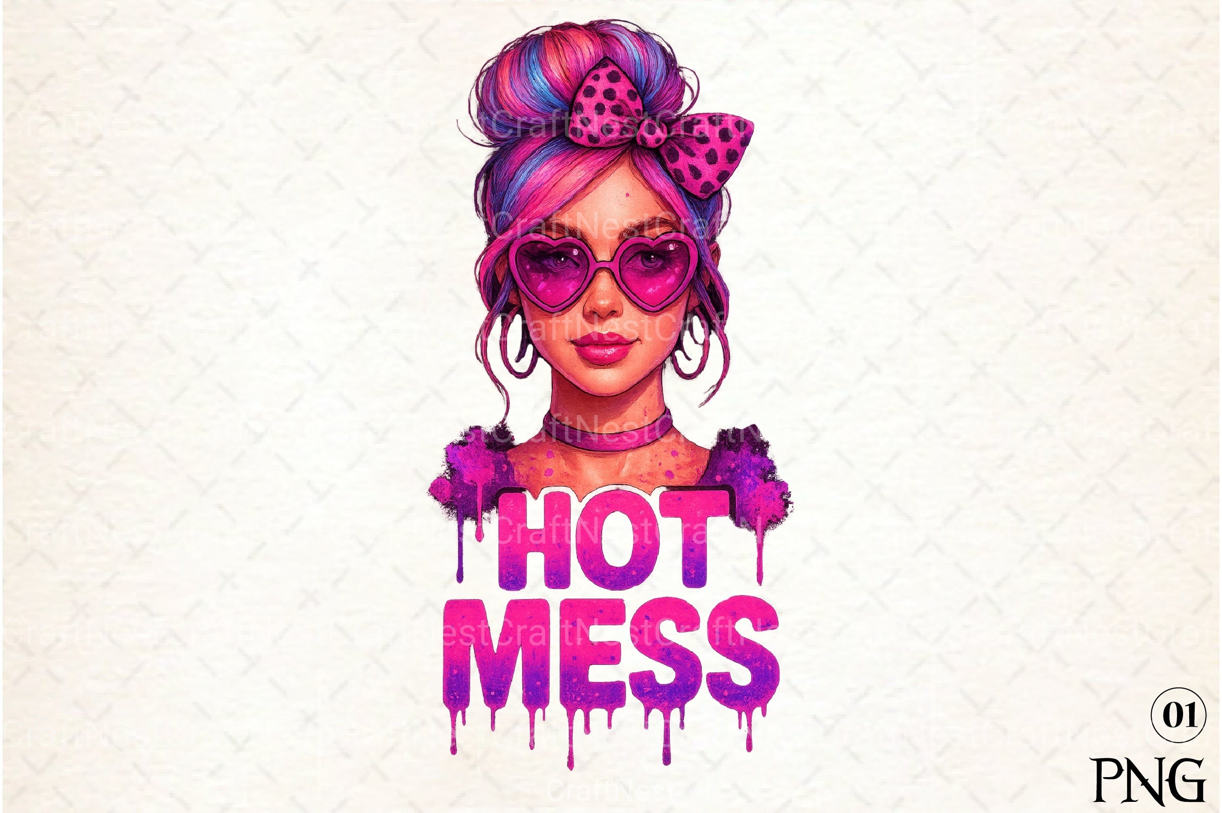 Pink Glitter Mom Leopard Print Clipart Bundle - CraftNest - Digital Crafting and Art