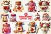 Valentine Cookie Jar Clipart Bundle