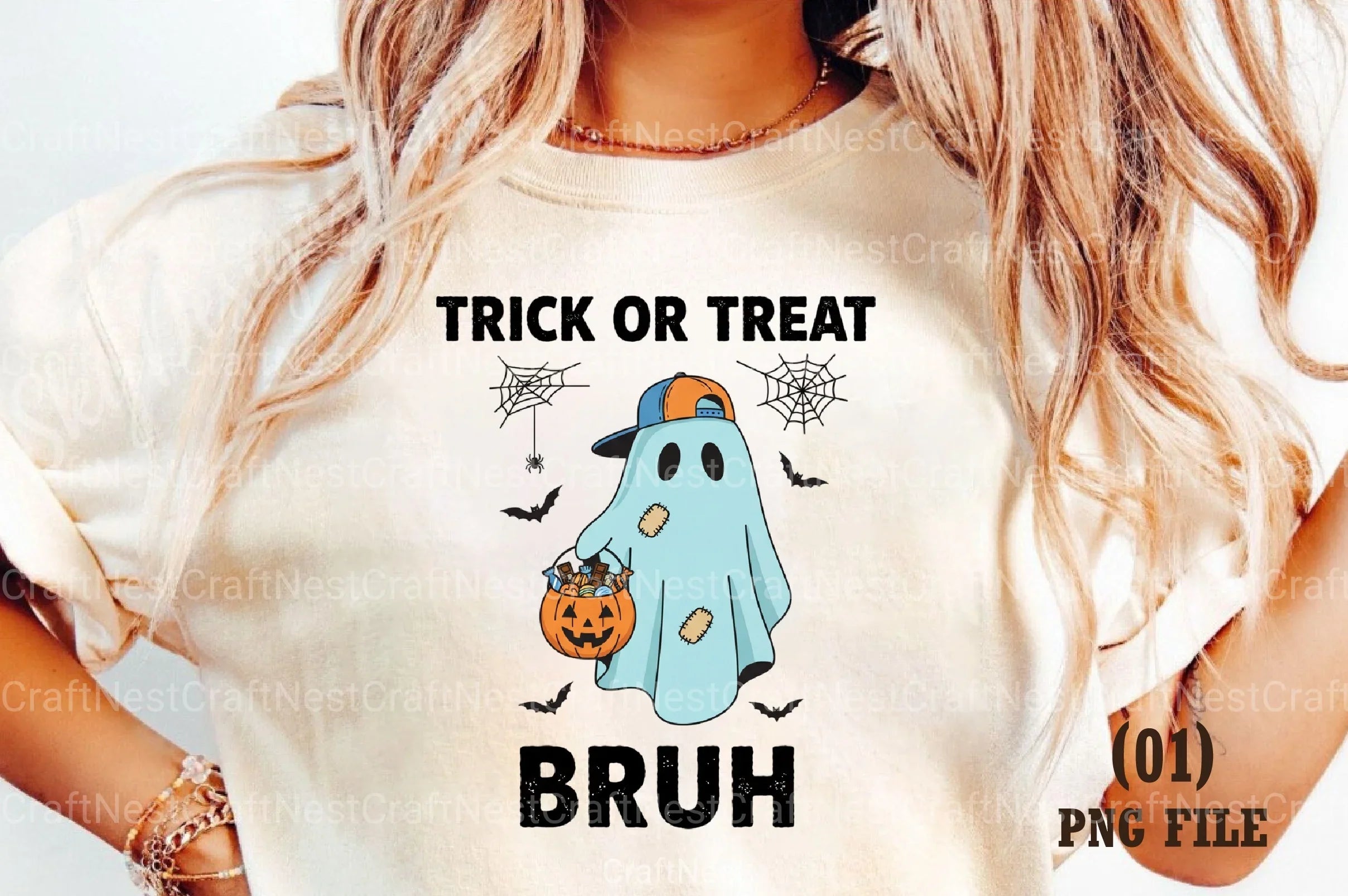Retro Halloween Clipart Bundle: Trick or Treat Bruh - CraftNest - Digital Crafting and Art
