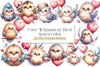 Whimsical Cute Bird Clipart Bundle