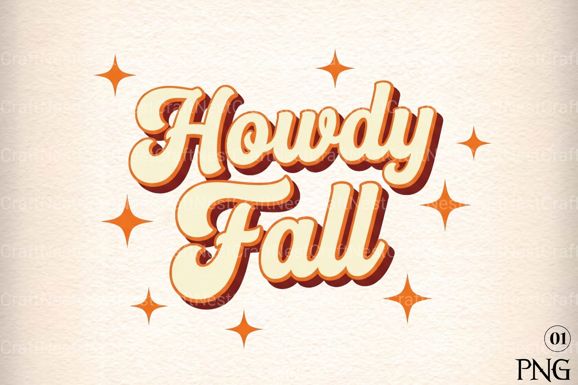 Retro Howdy Fall Graphic Clipart Bundle - CraftNest - Digital Crafting and Art