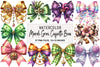 Mardi Gras Coquette Bow Clipart Bundle