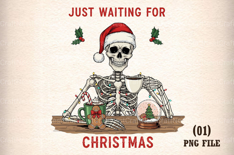 Funny Skeleton Christmas Clipart Bundle 2 - CraftNest - Digital Crafting and Art