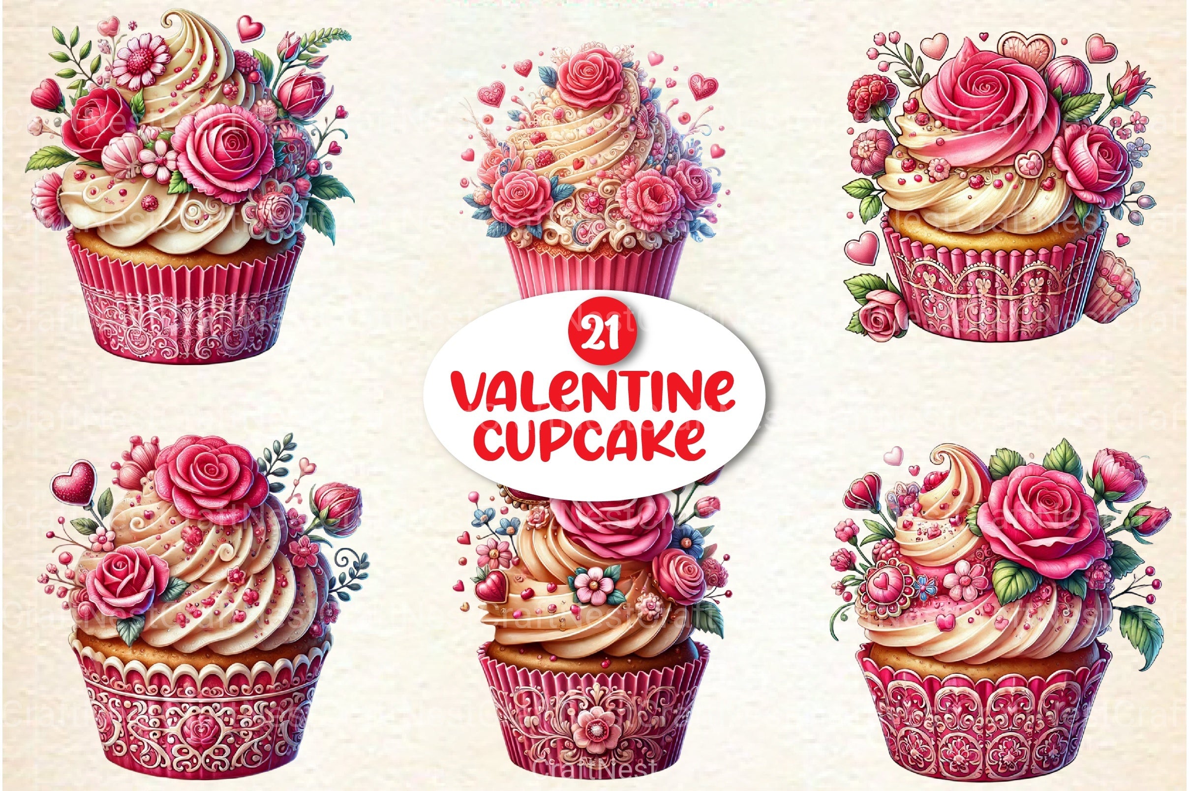 Valentine Cute Girl Clipart Bundle 4 - CraftNest - Digital Crafting and Art