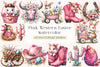 Pink Western Easter Clipart Bundle