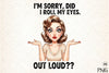 Sarcastic Funny Girl Can't Adult Today Clipart Bundle 38