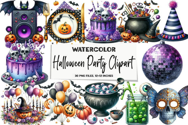 Halloween Party Clipart Bundle - CraftNest - Digital Crafting and Art