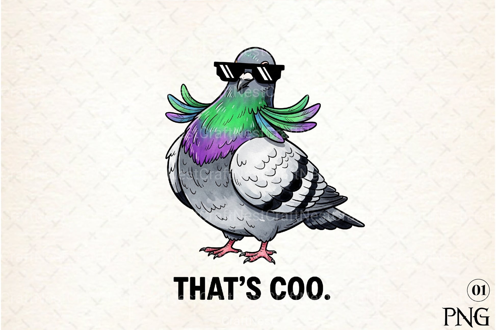 Retro Funny Sarcastic Animal Clipart Bundle 8 - CraftNest - Digital Crafting and Art