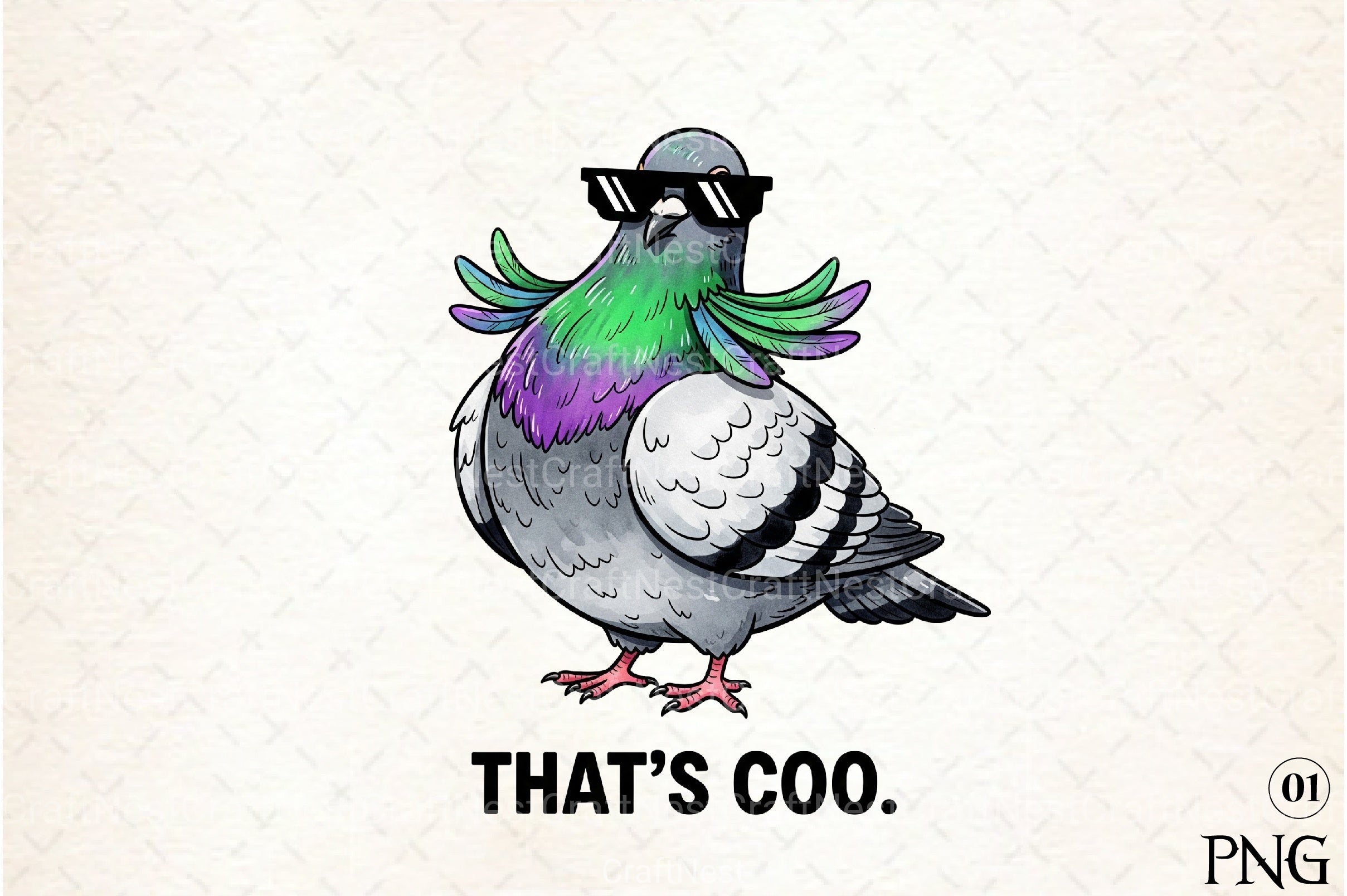 Retro Funny Sarcastic Animal Clipart Bundle 8 - CraftNest - Digital Crafting and Art