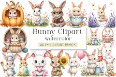 Bunny Clipart Bundle - CraftNest - Digital Crafting and Art