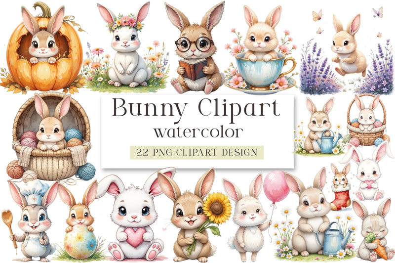 Bunny Clipart Bundle - CraftNest - Digital Crafting and Art