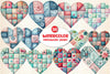 Patchwork Heart Valentine's Day Clipart Bundle 99