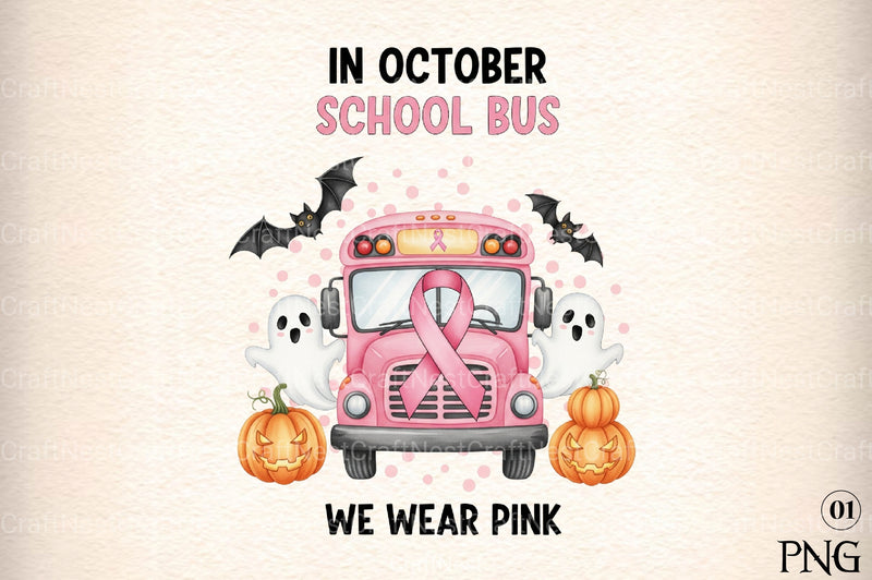 Halloween Breast Cancer Clipart Bundle 1 - CraftNest - Digital Crafting and Art