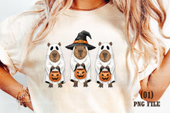 Kawaii Capybara Ghost Clipart Bundle - CraftNest - Digital Crafting and Art