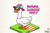 Blocky Style Funny Summer Goose Clipart Bundle 5