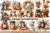 Vintage Autumn Coffee Clipart