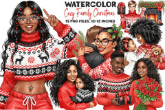 Cozy Family Christmas Clipart Bundle - CraftNest - Digital Crafting and Art