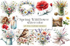 Spring Wildflower Clipart Bundle - CraftNest - Digital Crafting and Art