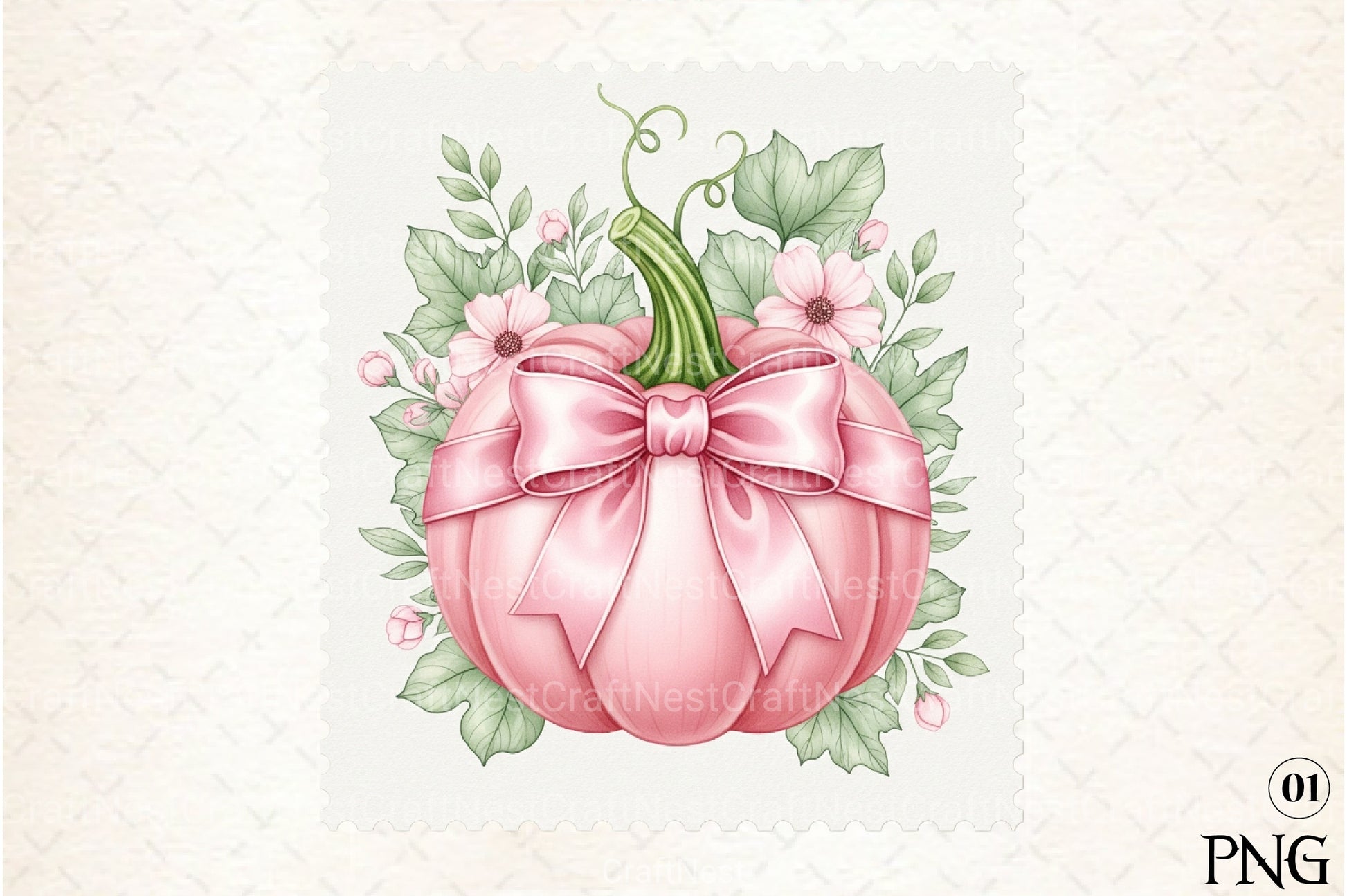 Pumpkin Postage Stamp Clipart Bundle 4 - CraftNest - Digital Crafting and Art