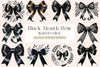 Black Month Bow Clipart Bundle