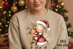 Cute Christmas Girls Clipart Bundle - CraftNest - Digital Crafting and Art