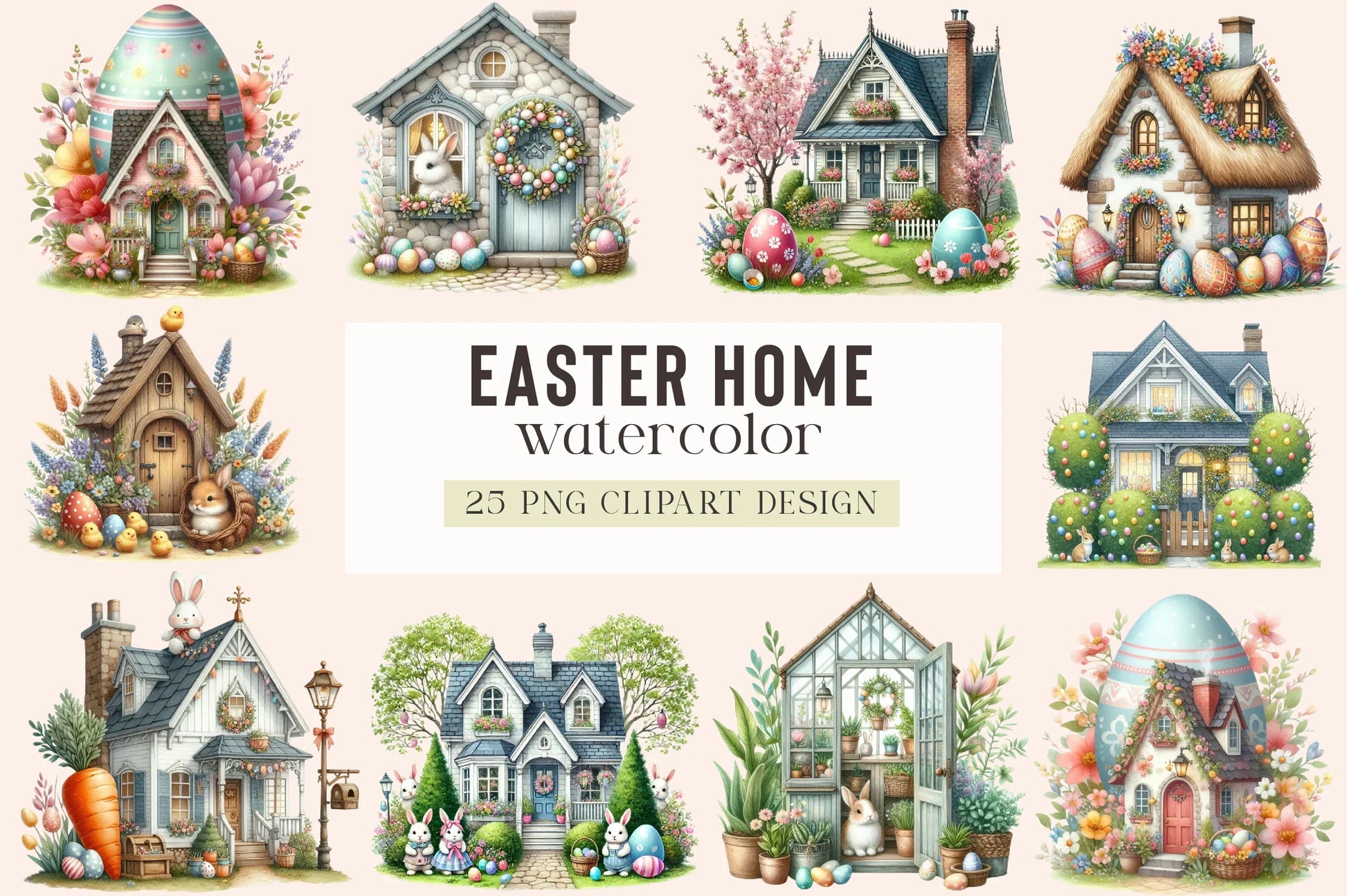 Easter Home Clipart Bundle - CraftNest - Digital Crafting and Art
