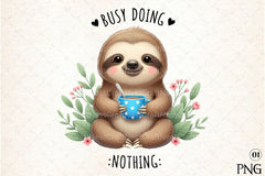 Funny Sloth Quotes Clipart Bundle 77 - CraftNest - Digital Crafting and Art