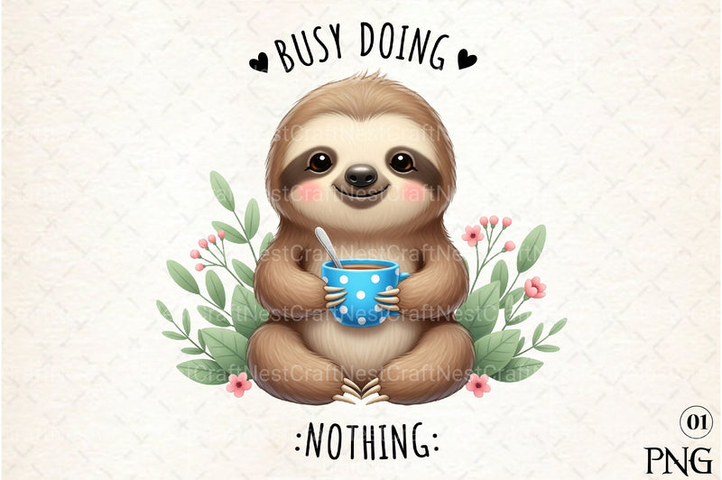 Funny Sloth Quotes Clipart Bundle 77 - CraftNest - Digital Crafting and Art