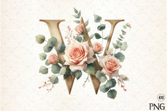 Floral Alphabet Clipart Bundle 2 - CraftNest - Digital Crafting and Art