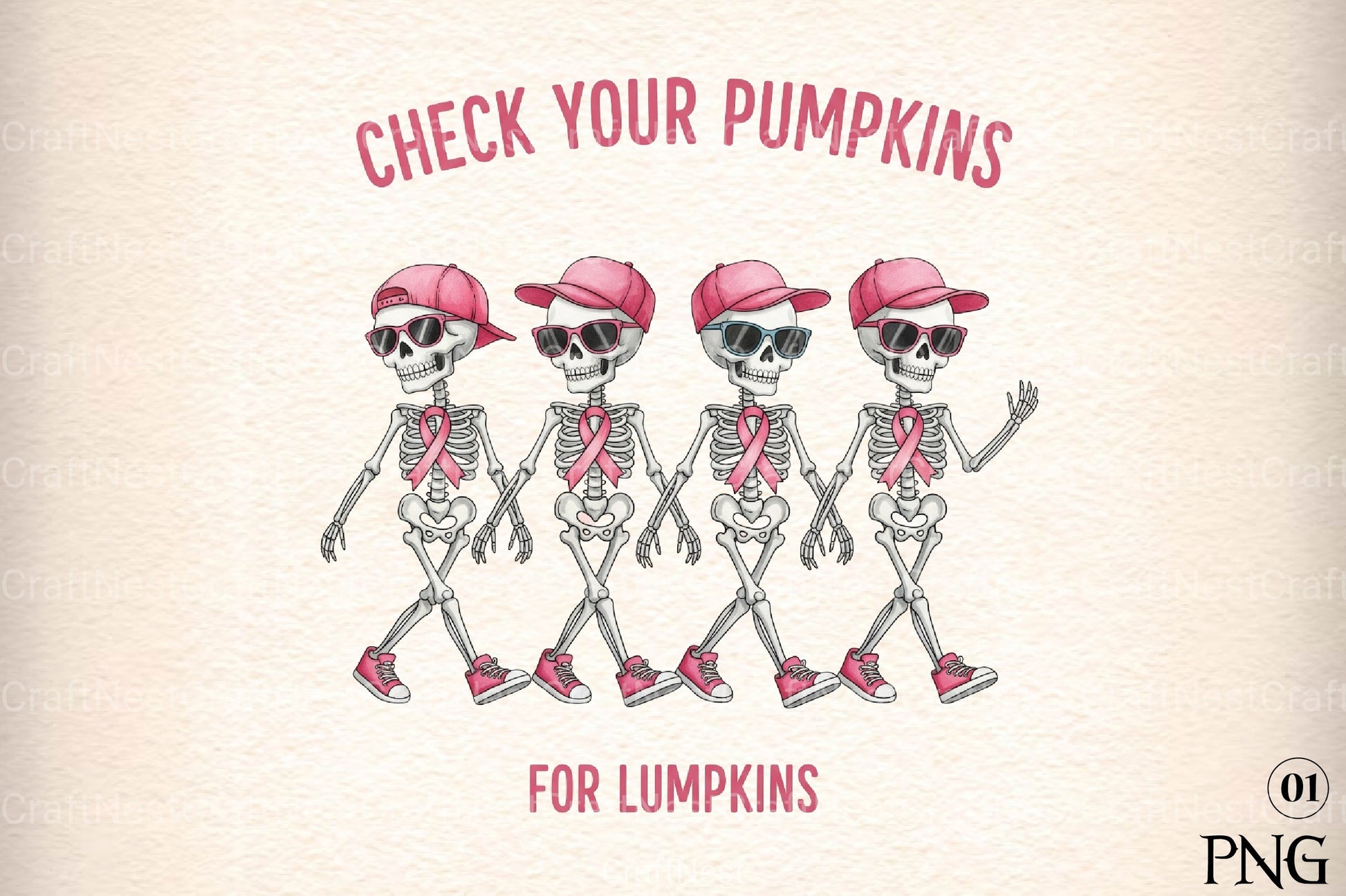 Halloween Breast Cancer Clipart Bundle 8 - CraftNest - Digital Crafting and Art