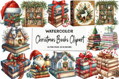 Christmas Books Clipart Bundle - CraftNest - Digital Crafting and Art