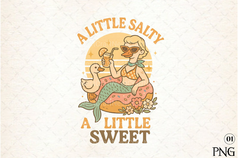 Summer Mermaid Salty Sweet Clipart Bundle 2 - CraftNest - Digital Crafting and Art