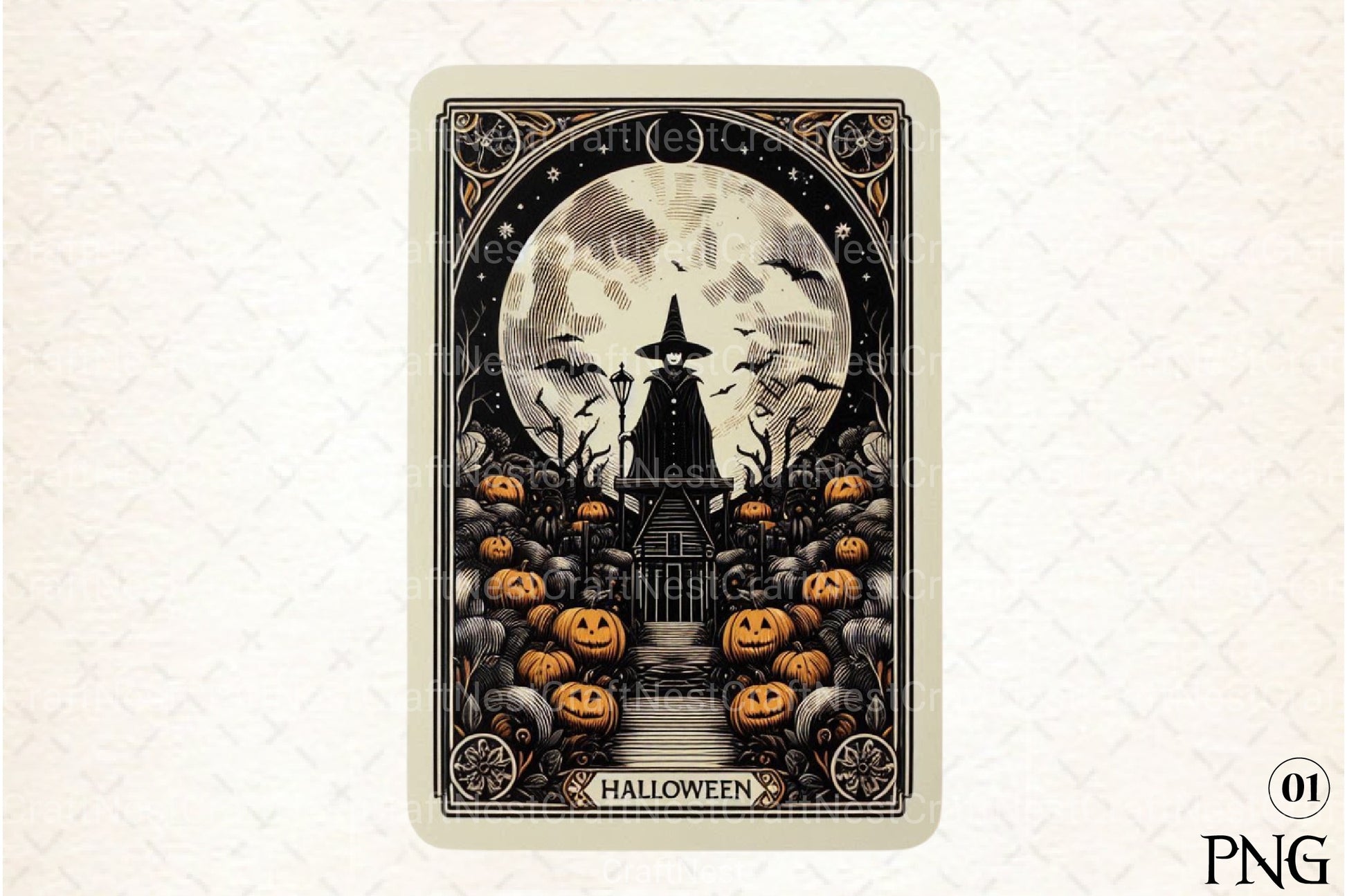 Halloween Tarot Card Clipart Bundle 9 - CraftNest - Digital Crafting and Art
