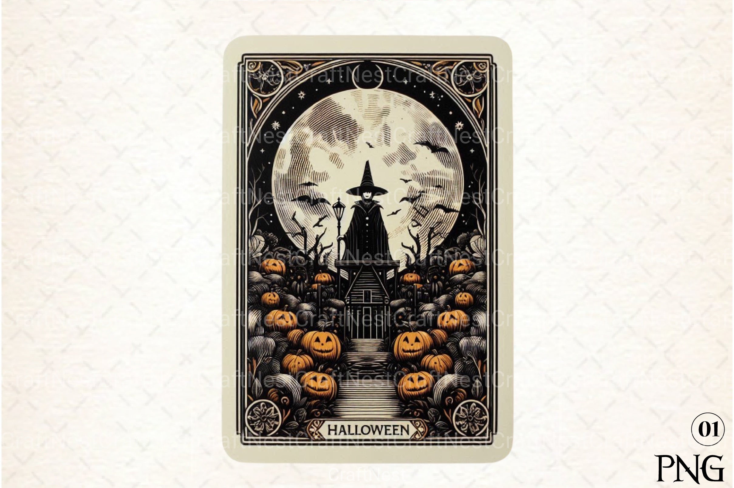 Halloween Tarot Card Clipart Bundle 9 - CraftNest - Digital Crafting and Art