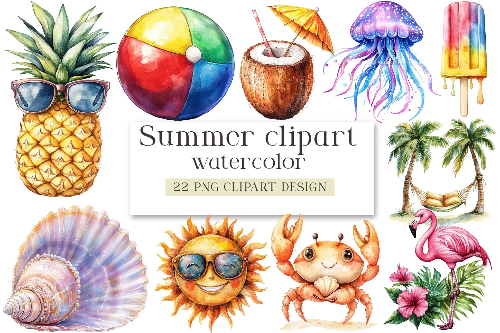 Summer Clipart Bundle - CraftNest - Digital Crafting and Art